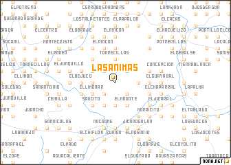 map of Las Ánimas