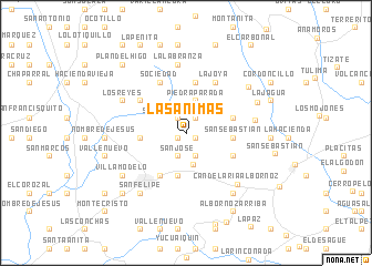 map of Las Ánimas