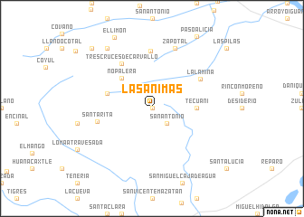 map of Las Ánimas