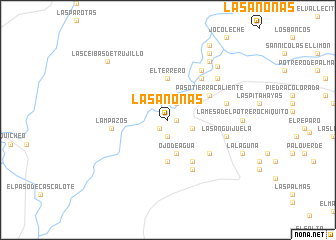 map of Las Anonas