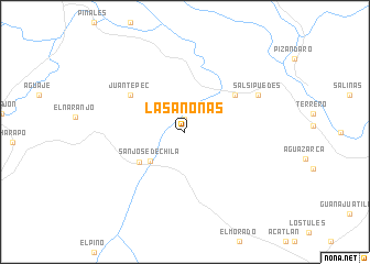 map of Las Anonas