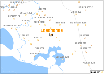 map of Las Anonas