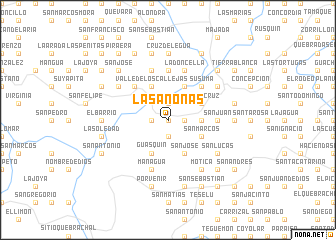 map of Las Anonas