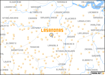 map of Las Anonas