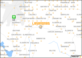 map of Las Anonas