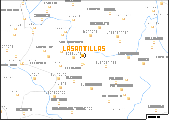 map of Las Antillas