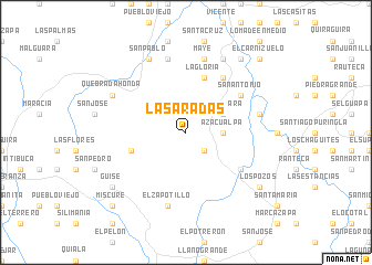 map of Las Aradas