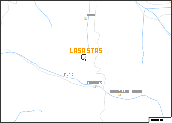 map of Las Astas