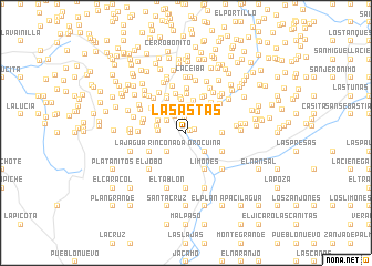 map of Las Astas