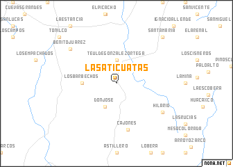 map of Las Aticuatas