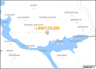 map of Las Atzicuas