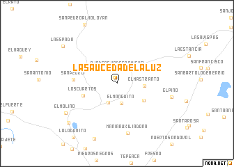 map of La Sauceda de la Luz
