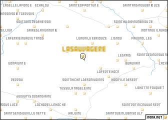 map of La Sauvagère