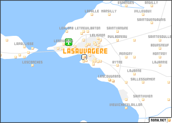 map of La Sauvagère