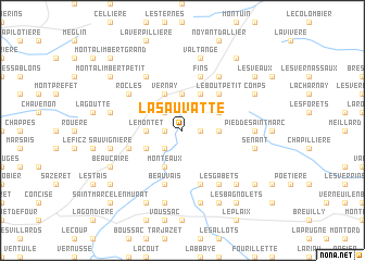 map of La Sauvatte