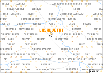 map of La Sauvetat