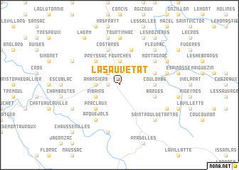 map of La Sauvetat