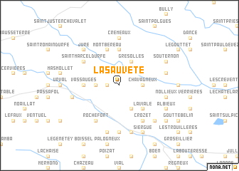 map of La Sauveté