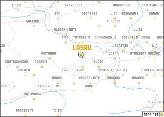 map of Lăsău