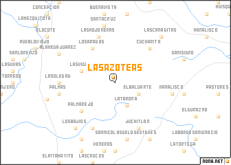 map of Las Azoteas