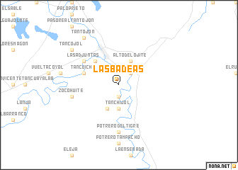 map of Las Badeas