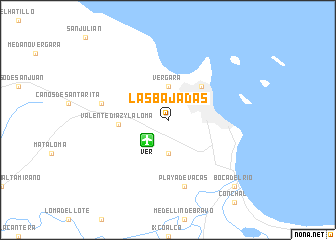 map of Las Bajadas