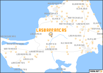 map of Las Barrancas