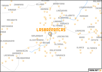 map of Las Barrancas