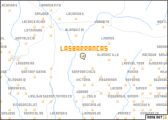 map of Las Barrancas