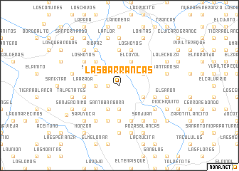 map of Las Barrancas