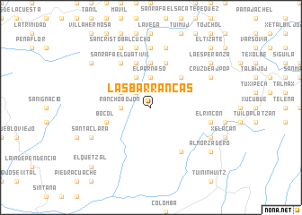 map of Las Barrancas