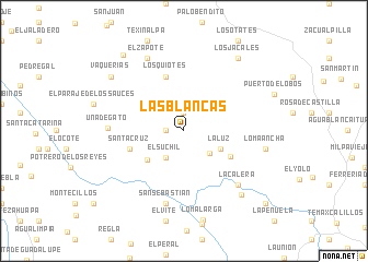 map of Las Blancas