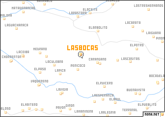 map of Las Bocas