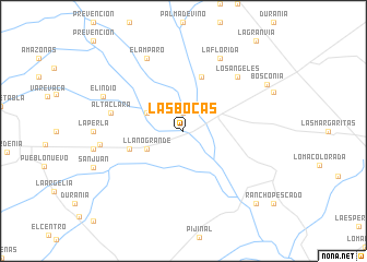 map of Las Bocas