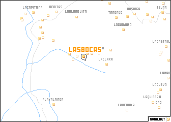 map of Las Bocas