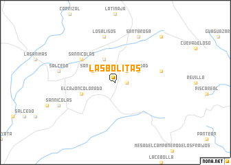 map of Las Bolitas