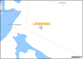 map of Las Bombas