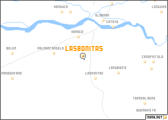 map of Las Bonitas