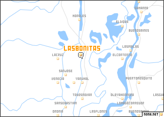 map of Las Bonitas