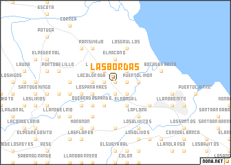 map of Las Bordas