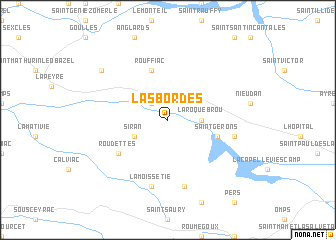 map of Las Bordes