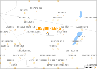 map of Las Borregas