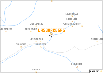 map of Las Borregas