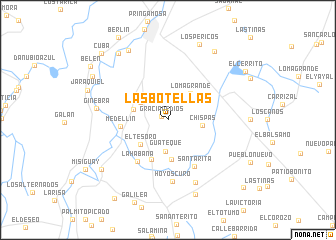 map of Las Botellas