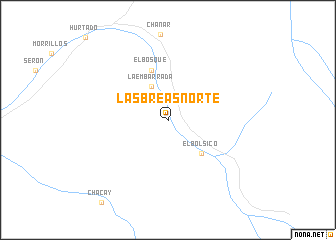 map of Las Breas Norte