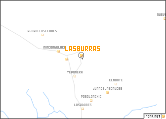 map of Las Burras
