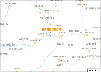 map of Las Burras