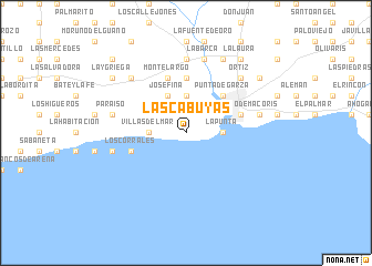 map of Las Cabuyas