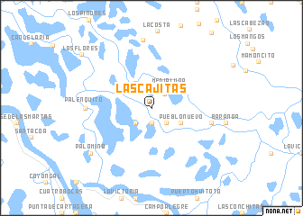 map of Las Cajitas
