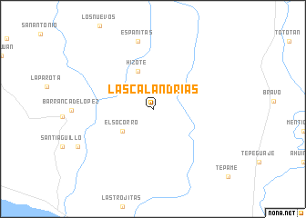 map of Las Calandrias